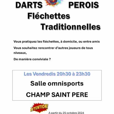 Dart Pérois. Fléchettes traditionnelles