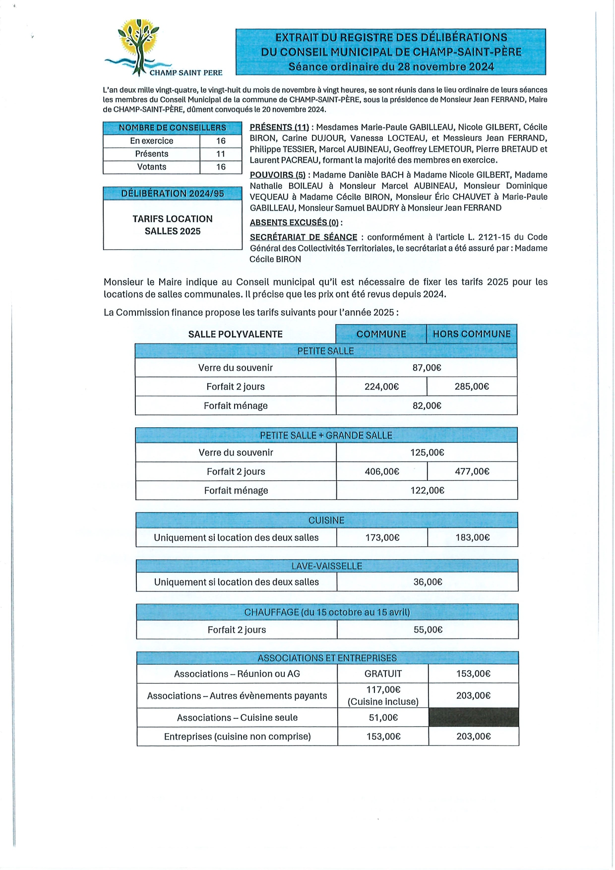 infos et tarifs