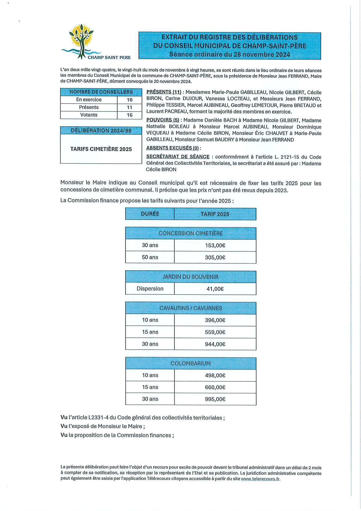 infos et tarifs