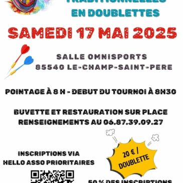 Tournoi de fléchettes traditionnelles en doublettes